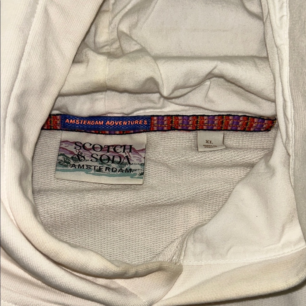 Scotch & Soda Amsterdam Graphic Hoodie Off-White XL - Picture 3 of 10